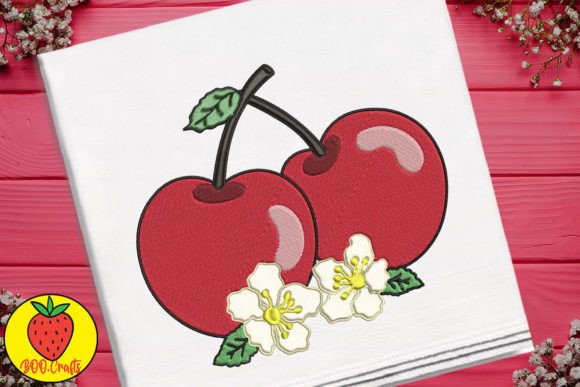 A Designer's Review of the Cute Cherry and Flowers Embroidery File