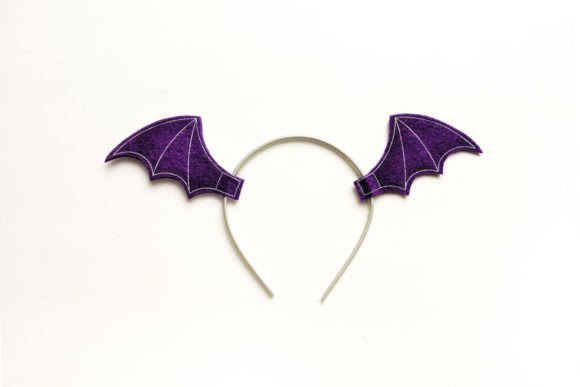 Adorable Bat Wing ITH Headband Slider Embroidery