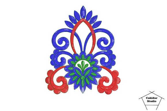 Blue Flower Bunch: Elegant Embroidery for Boutique Apparel
