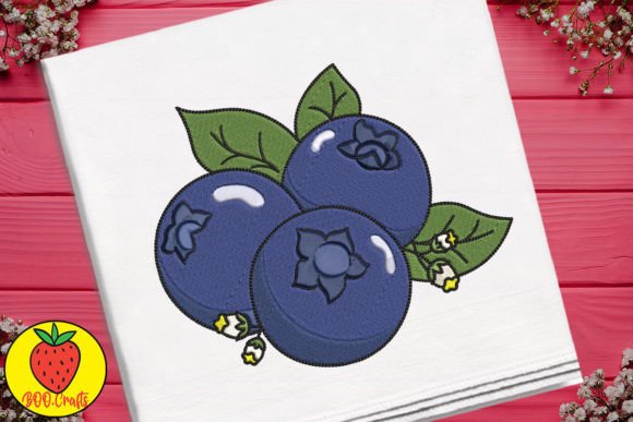 Blueberry Charm: Designing with a Cute Blueberry & Leaves Motif