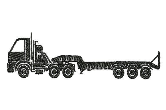 Car Transport Truck Embroidery Design Review for Business Merch