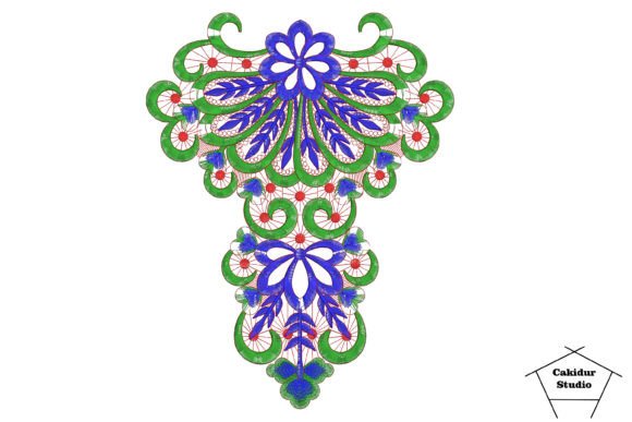 Cloak Flowers Embroidery Design for Boutique Apparel
