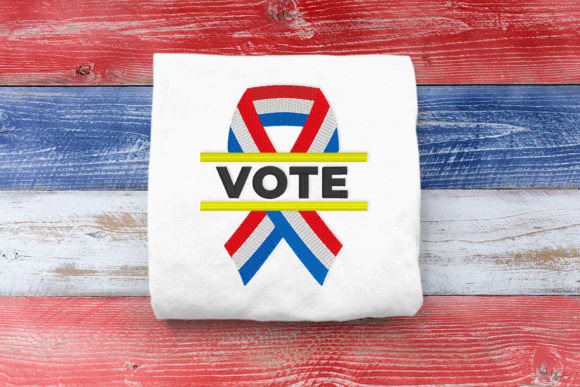 Embroidery Designer Review: Striped Vote Ribbon Mini