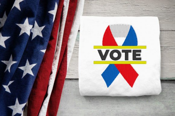 Embroidery Designer Review: The Vote Ribbon Mini Design