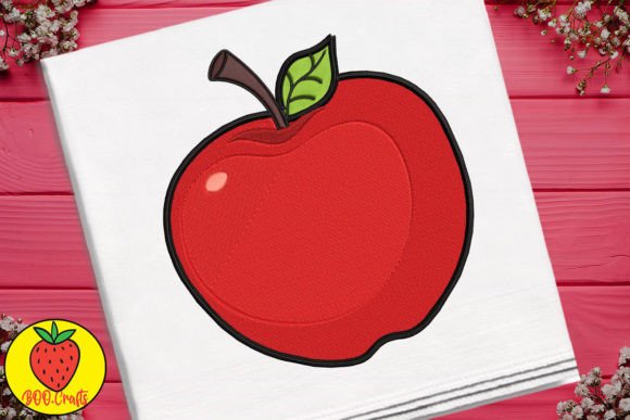 Putting the Cute Red Apple Embroidery Design to Work