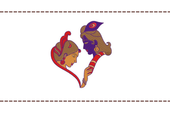 Radha Krishna Embroidery for Boutique Apparel Projects
