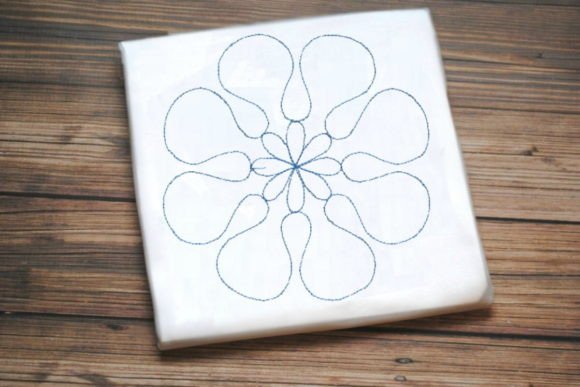 The Delicate One Line Flower Embroidery Design in Action